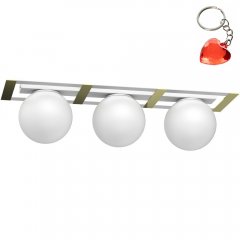 Lampa sufitowa 3-punktowa mleczne kule SATELIT 4613 Luminex