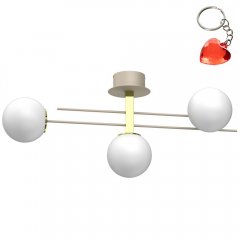 Lampa sufitowa 3-punktowa mleczne kule SATELIT 4617 Luminex