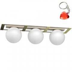 Lampa sufitowa 3-punktowa mleczne kule SATELIT 4618 Luminex