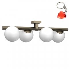 Lampa sufitowa 4-punktowa mleczne kule IDRIS 4632 Luminex