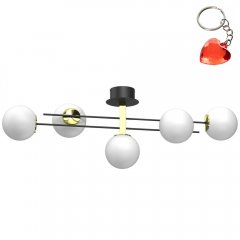 Lampa sufitowa 5-punktowa mleczne kule SATELIT 4561 Luminex