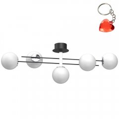 Lampa sufitowa 5-punktowa mleczne kule SATELIT 4565 Luminex
