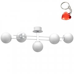 Lampa sufitowa 5-punktowa mleczne kule SATELIT 4578 Luminex