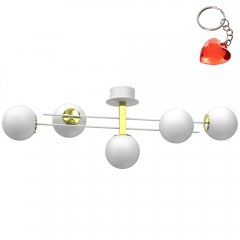 Lampa sufitowa 5-punktowa mleczne kule SATELIT 4614 Luminex