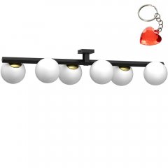 Lampa sufitowa 6-punktowa mleczne kule IDRIS 4630 Luminex