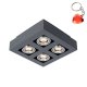 Lampa sufitowa Casemiro IT8002S4-BK/AL Italux