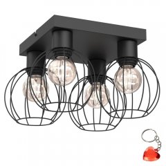 Lampa sufitowa czteropłomienna na kwadracie LAPS 221 Luminex