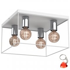 Lampa sufitowa kwadratowa klatka 4-punktowa HOMEN 4355 Luminex