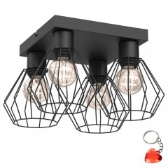 Lampa sufitowa poczwórna na kwadracie LETI 84 Luminex