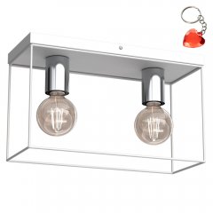 Lampa sufitowa prostokątna klatka 2-punktowa HOMEN 4352 Luminex