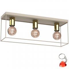 Lampa sufitowa prostokątna klatka 3-punktowa HOMEN 4338 Luminex