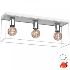Lampa sufitowa prostokątna klatka 3-punktowa HOMEN 4353 Luminex