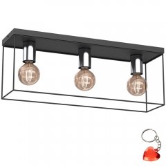 Lampa sufitowa prostokątna klatka 3-punktowa HOMEN 8116 Luminex