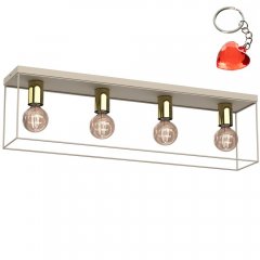 Lampa sufitowa prostokątna klatka 4-punktowa HOMEN 4339 Luminex