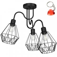 Lampa sufitowa z kloszami drucianymi BERGEN 309 Luminex