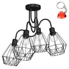 Lampa sufitowa z kloszami drucianymi BERGEN 310 Luminex