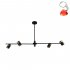 Lampa sufitowa z reflektorkami ELICE PND-58892-4-BK-BRO Italux