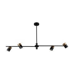 Lampa sufitowa z reflektorkami ELICE PND-58892-4-BK-BRO Italux