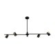 Lampa sufitowa z reflektorkami ELICE PND-58892-4-BK-BRO Italux