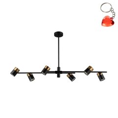 Lampa sufitowa z reflektorkami ELICE PND-58892-6-BK-BRO Italux