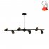 Lampa sufitowa z reflektorkami ELICE PND-58892-6-BK-BRO Italux