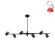Lampa sufitowa z reflektorkami ELICE PND-58892-6-BK-BRO Italux