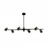 Lampa sufitowa z reflektorkami ELICE PND-58892-6-BK-BRO Italux