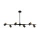 Lampa sufitowa z reflektorkami ELICE PND-58892-6-BK-BRO Italux