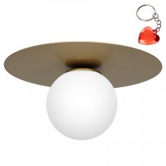 Lampa złota przysufitowa kula FLAT 3309 Luminex
