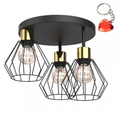 Potrójna lampa sufitowa na okręgu druciak PARKLA 9853 Luminex